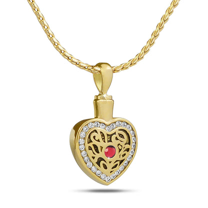 January w/ Garnet Gold Steel Keepsake